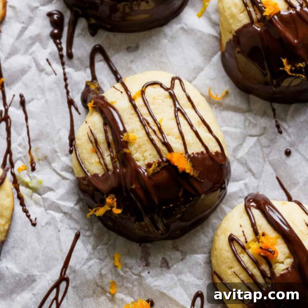 Orange Kissed Chocolate Ricotta Clouds 2 These chocolate orange ricotta cookies are elegantly coated in rich dark chocolate and bright orange zest, showcasing their festive appeal.