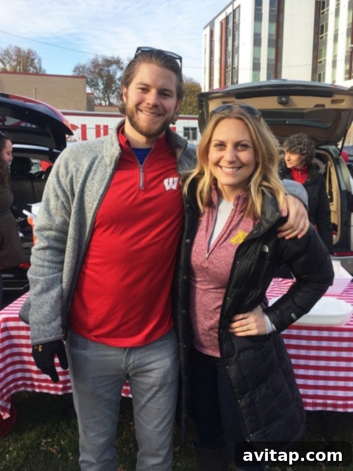 My Latest Top 10 5 Mark and I at the Gopher vs. Badgers game - Fit Foodie Finds