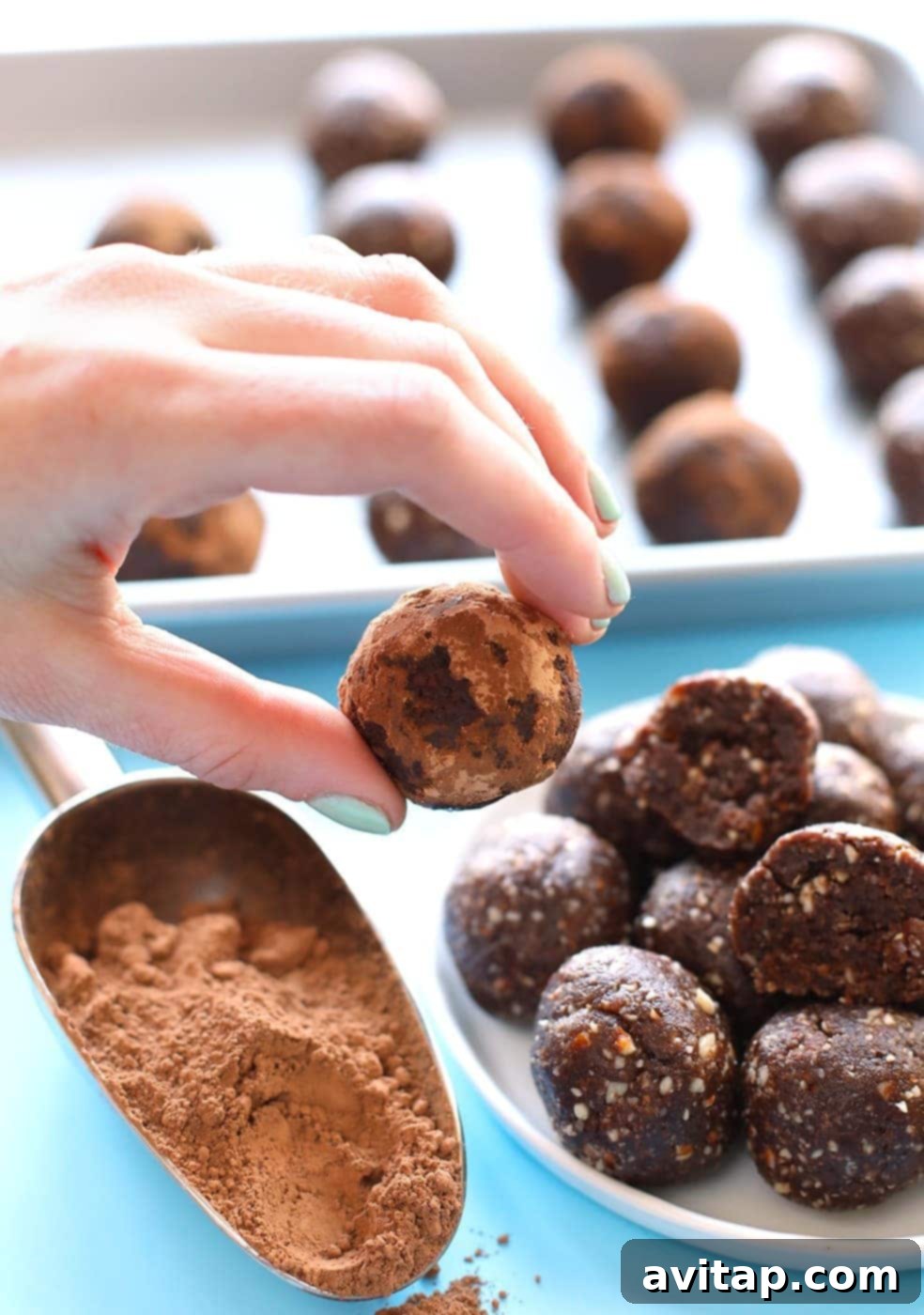 These healthy peanut butter brownie balls are the energy ball of all energy balls. They're packed with protein and fiber and pretty much taste like dessert!