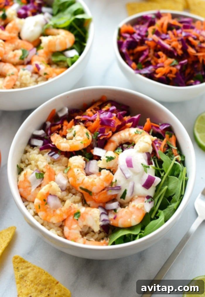 Cilantro Lime Shrimp Bowls - Healthy Recipes for Nursing Moms