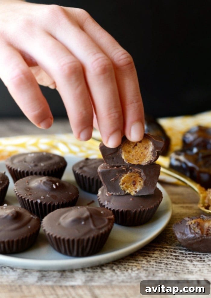 Healthy Salted Caramel Cups - Healthy Recipes for Nursing Moms