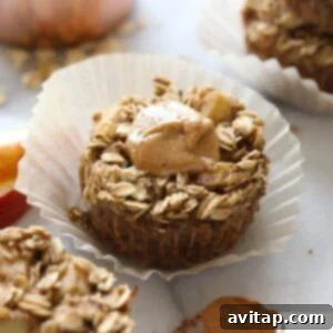 Apple and oat muffins with baked apple oatmeal and peanut butter granola.