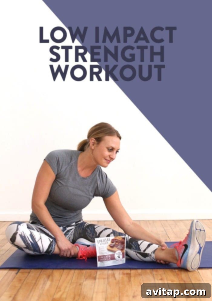 Low Impact Strength Training, Fueled by Lorissa's Kitchen 2 Discover a gentle yet powerful 32-minute low-impact strength workout perfect for injury recovery, pregnant individuals, or anyone seeking a deep muscle burn without joint strain.