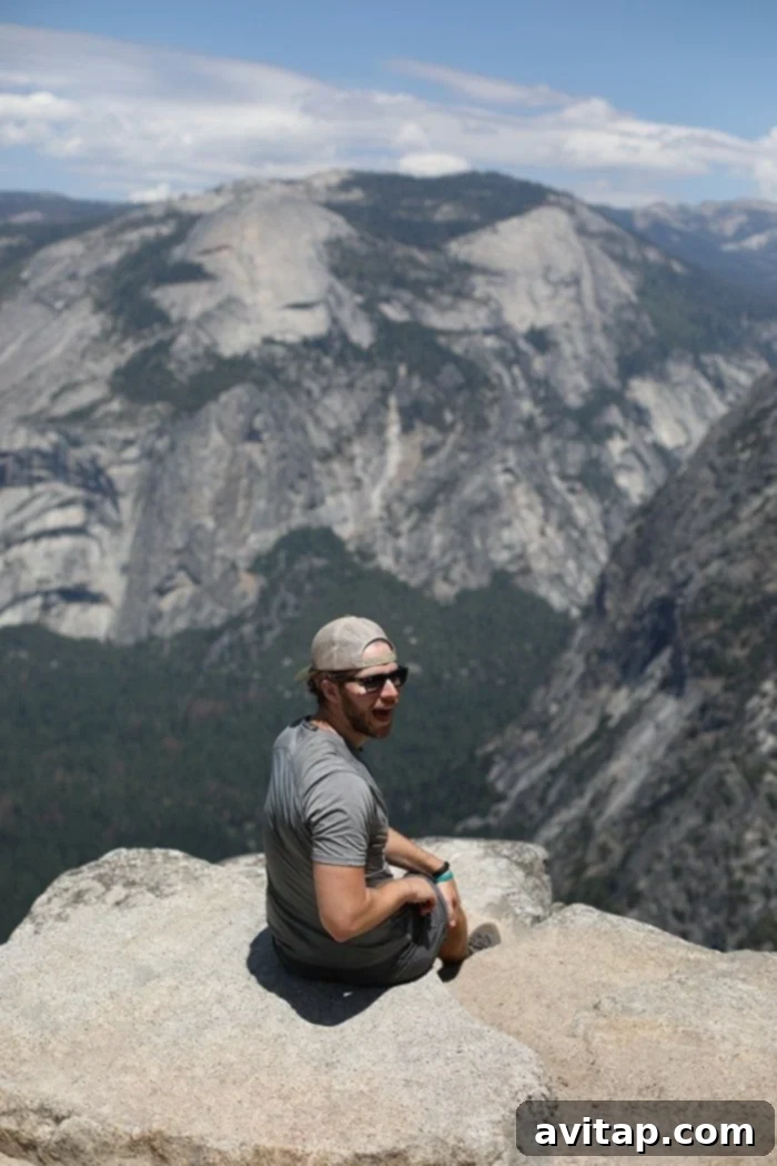 The famous Mist Trail in Yosemite, known for its exhilarating and wet experience