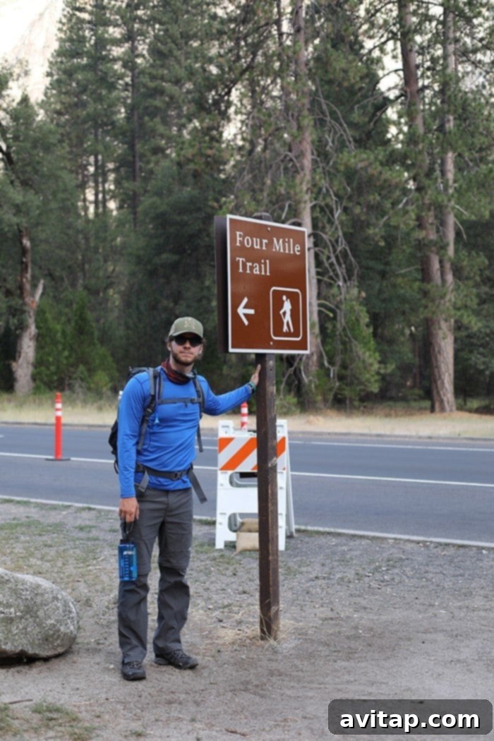 A challenging ascent on the 4-Mile Trail with stunning Yosemite Valley views