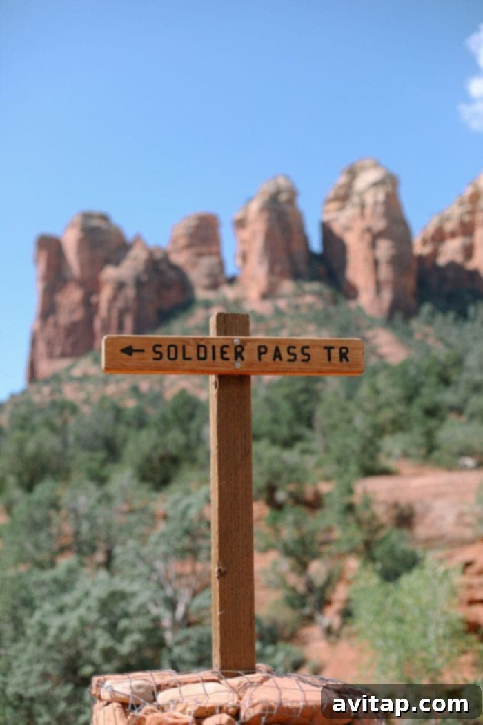 Exploring the beautiful red rock landscape on the Soldier Pass Trail in Sedona, Arizona.