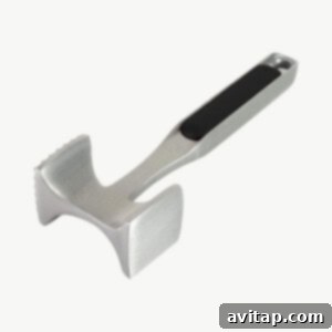 A durable meat tenderizer, perfect for preparing various cuts of meat like flank steak for Instant Pot Beef and Broccoli.