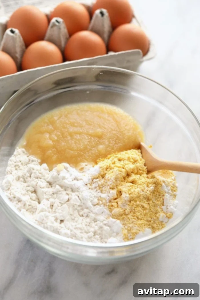 collection of gluten-free pancake ingredients in a bowl