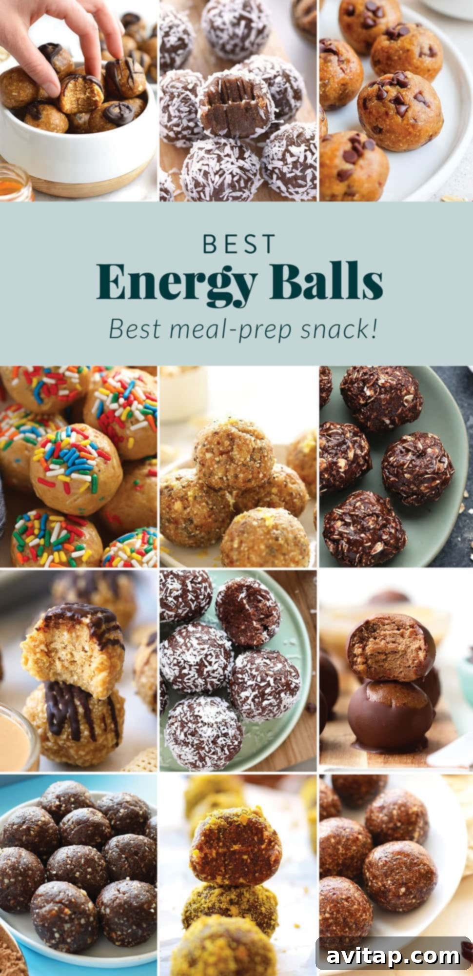 Delicious and healthy energy balls for a quick, nutritious snack option. An inviting image of a variety of healthy energy balls arranged on a serving plate, highlighting their natural ingredients and delicious appeal as perfect snacks.