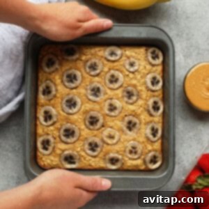 Peanut Butter Banana Oatmeal Bake 2 baked oatmeal