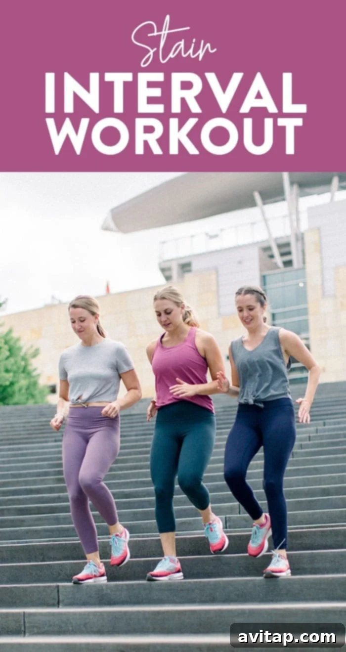 Detailed infographic of the Cardio Stairs Workout routine, illustrating exercises and sequence.