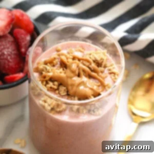 Kickstart Your Day: Protein Power Smoothie 2 healthy breakfast smoothie in a glass