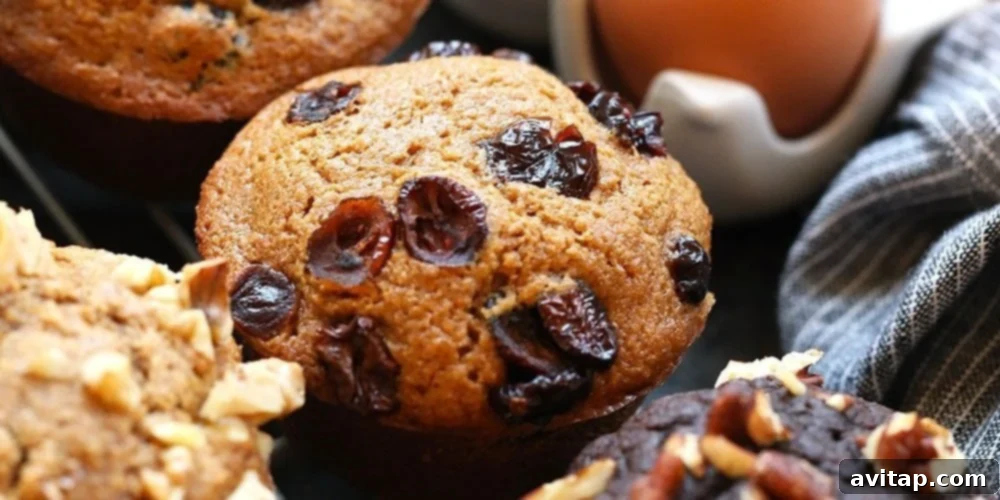 Cranberry Orange Muffins with orange zest