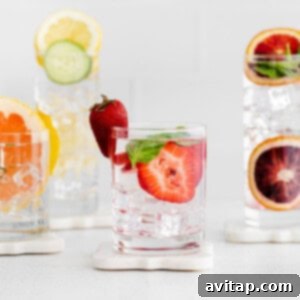A glass of fruit infused water with various fruits.
