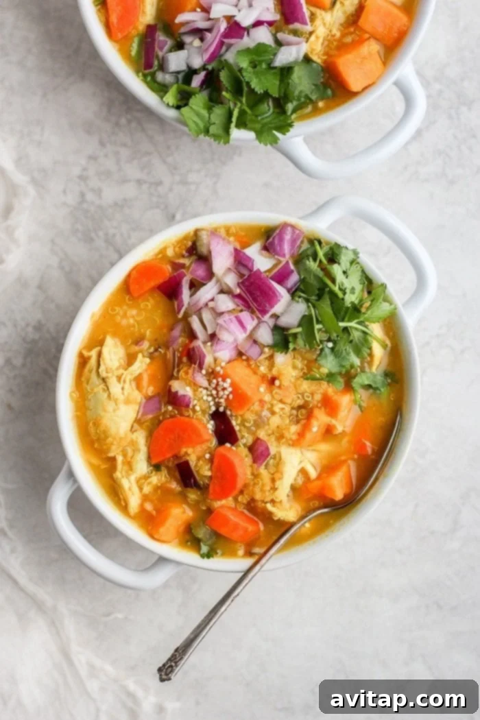 Golden Curry Chicken soup - a vibrant, healing one-pot dish