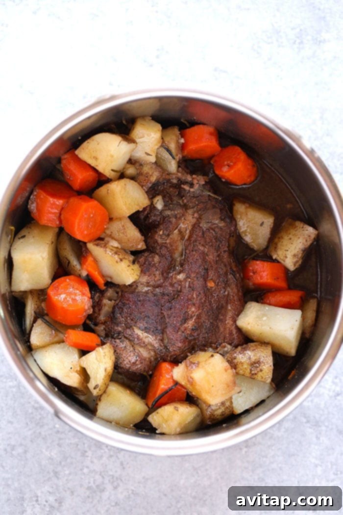Pork roast and veggies in the instant pot