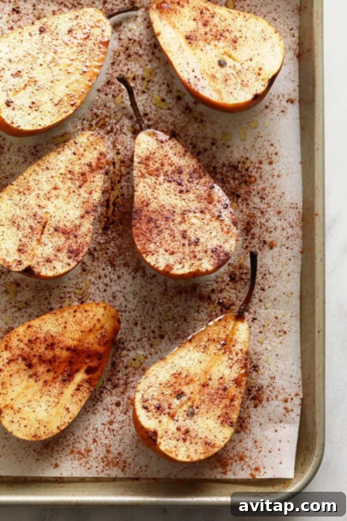 Naturally sweetened with pear puree and maple syrup, these healthy cinnamon pear muffins are the perfect snack or fiber-packed breakfast. They're made with 4 whole large Bosc pears, 100% white whole wheat flour, and ground cinnamon. Fresh Bosc pears, perfect for baking healthy muffins.