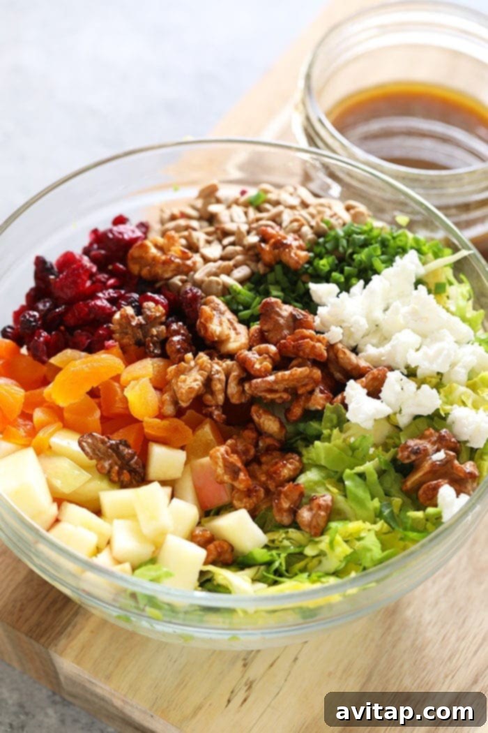 shaved brussels sprout salad ingredients