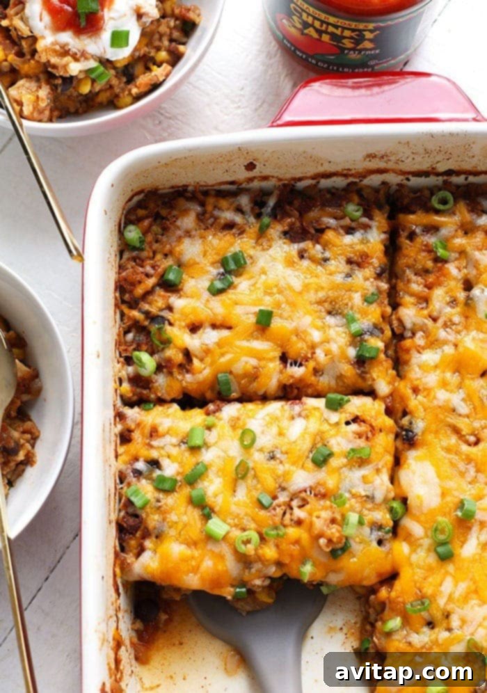 Heartland Chicken Bake 6 A flavorful Southwestern chicken casserole.