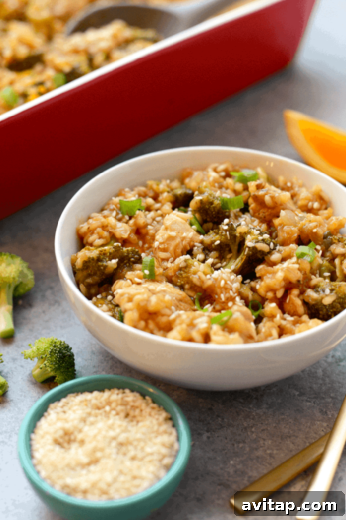 Heartland Chicken Bake 8 A vibrant orange chicken casserole packed with veggies, protein, and whole grains.