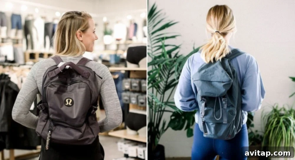 Lululemon Fall backpacks for work, gym, and daily use