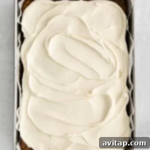 Apple cake with cream cheese frosting.