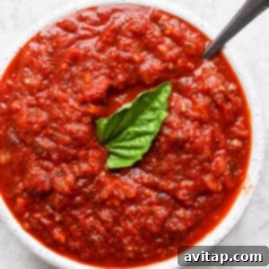 Quick and Delicious Italian Meatballs 3 A bowl filled with rich, homemade marinara sauce, ready for pasta or meatballs.