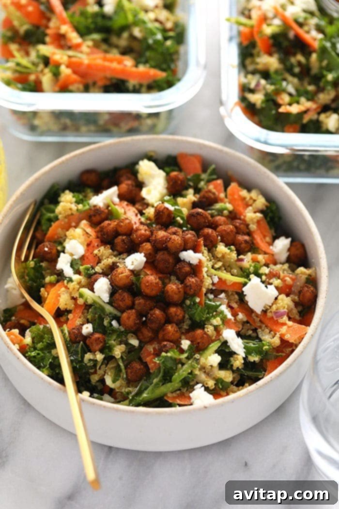 A bowl of Moroccan quinoa salad, showcasing its vibrant colors and diverse ingredients.