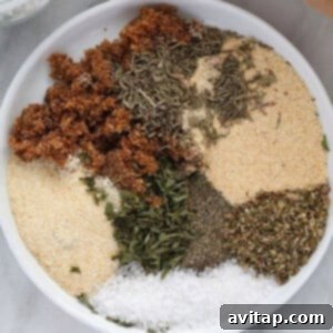 a bowl of pot roast seasoning