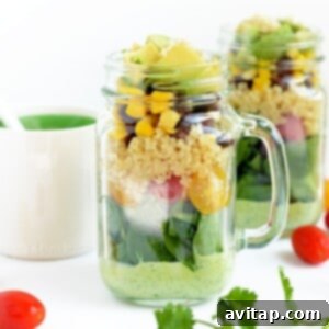 Tex Mex Quinoa Mason Jar Salad
