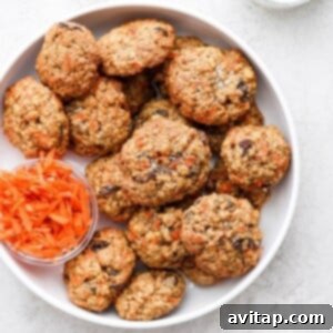 Carrot cake cookies on a plate
