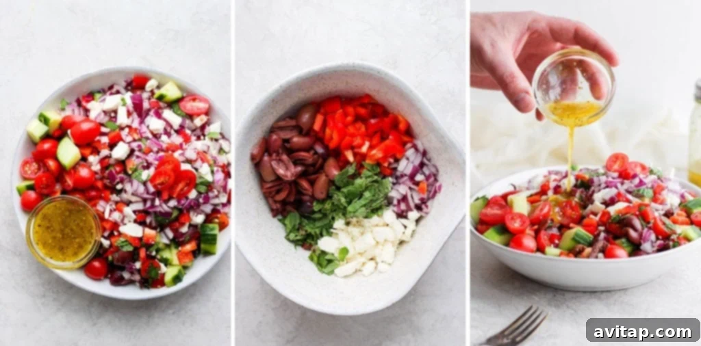 A fresh and colorful Greek salad