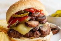 Savory Mushroom Swiss Burger