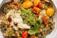 Effortless Pesto Chicken Quinoa Skillet