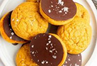 Spiced Chocolate Dipped Pumpkin Cookies