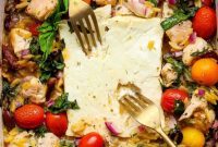 Savory Greek Chicken Orzo Bake