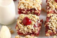 Sweet Cherry Crumble Squares