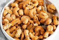 Sweet and Savory Maple Sesame Cashews