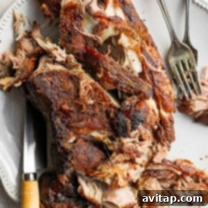 pork shoulder on plate.