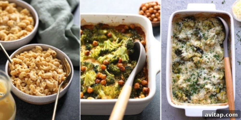 A variety of mac and cheese recipes, including vegan and quinoa-based options, showcasing their creamy and comforting appeal.