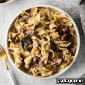 slow cooker beef stroganoff