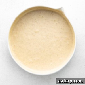 Naturally Sweet Banana Flapjacks 4 pancake batter in bowl.