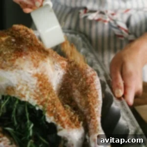 Smoked Turkey Perfection 15 Hands applying dry rub seasoning all over a turkey, ensuring full coverage.