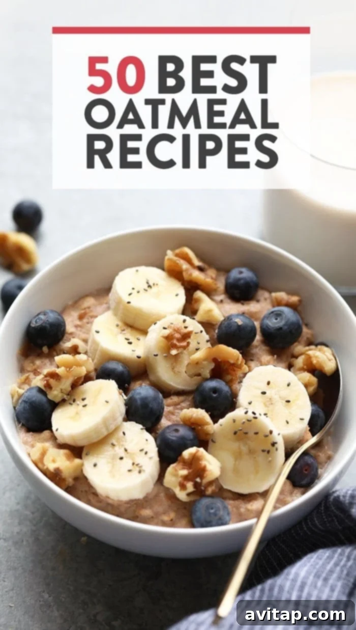 A beautifully presented bowl of healthy oatmeal, ready to be enjoyed, showcasing the versatility of oats as a breakfast.