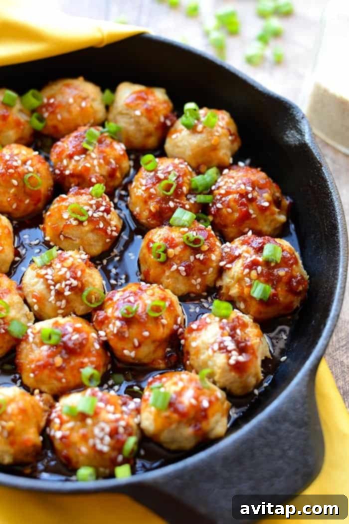 Kung Pao Chicken Meatballs - a delicious and healthy Asian-inspired dish