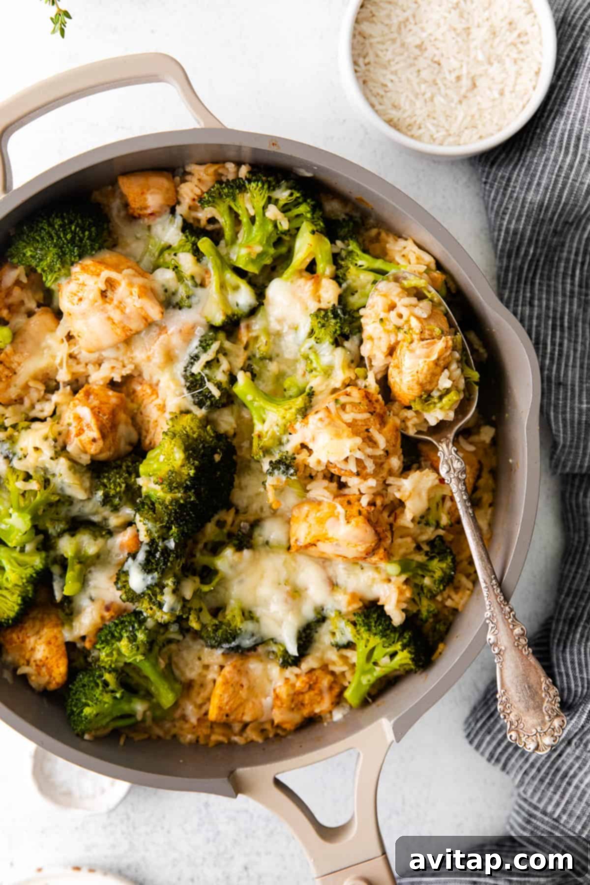 chicken casserole in skillet