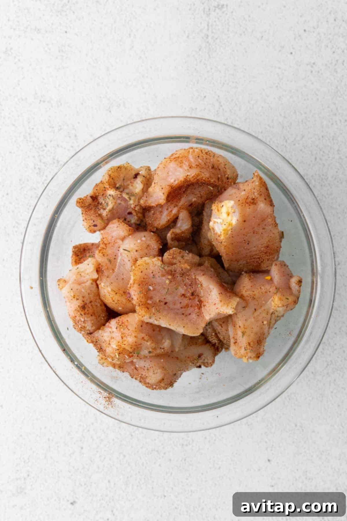 seasoned chicken in bowl