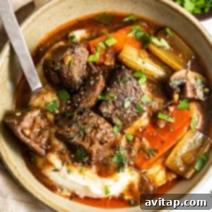 Guinness Beef Stew ready to be served