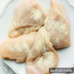 seasoning chicken breast.
