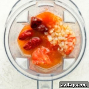 ingredients in blender.